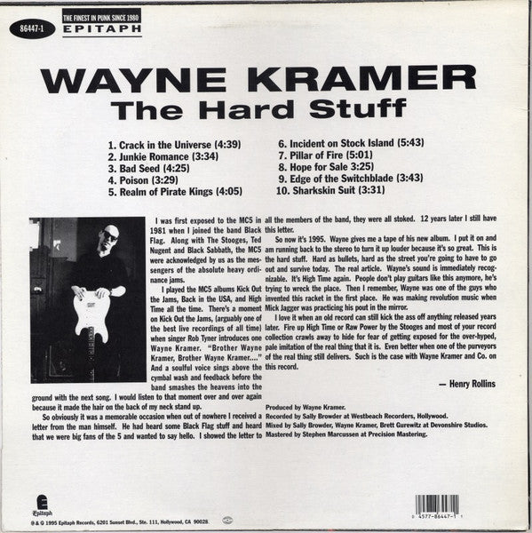 Master Release: The Hard Stuff by Wayne Kramer