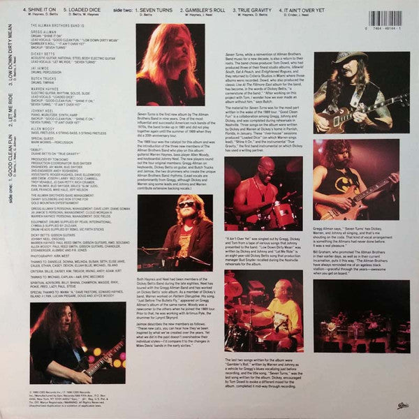 Master Release: Seven Turns by The Allman Brothers Band