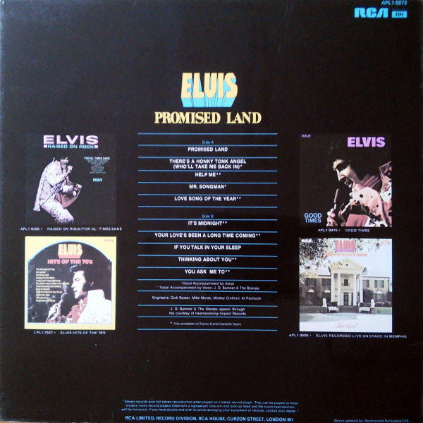 Release: Promised Land-Vinyl-UK-1975-APL1-0873-5634144