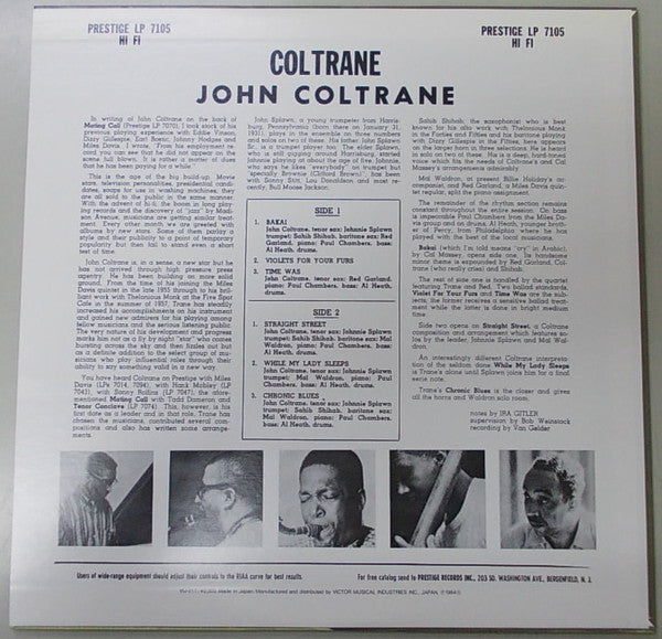 Release: Coltrane-Vinyl-Japan-1984-VIJ-217, PRLP-7105-6458240