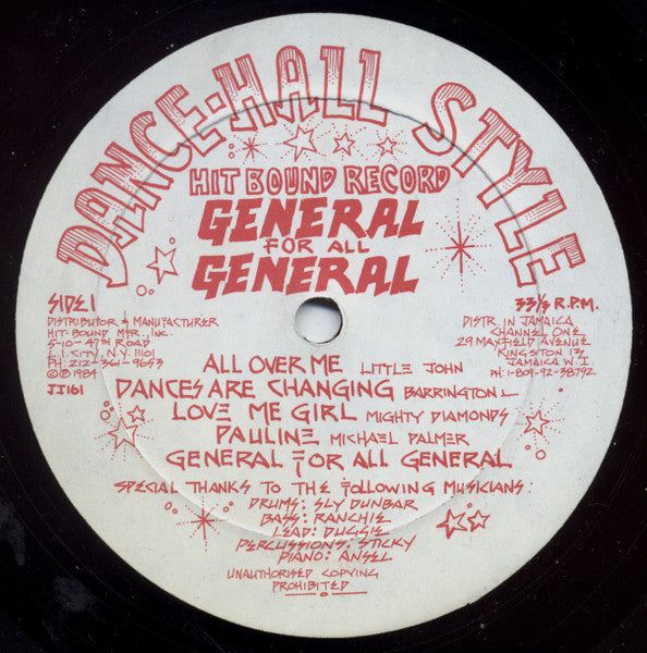 Release: General For All General-Vinyl-US-1984-JJ161-1472578