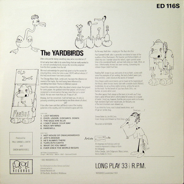 Release: Yardbirds-Vinyl-UK-1983-ED 116S-2787432