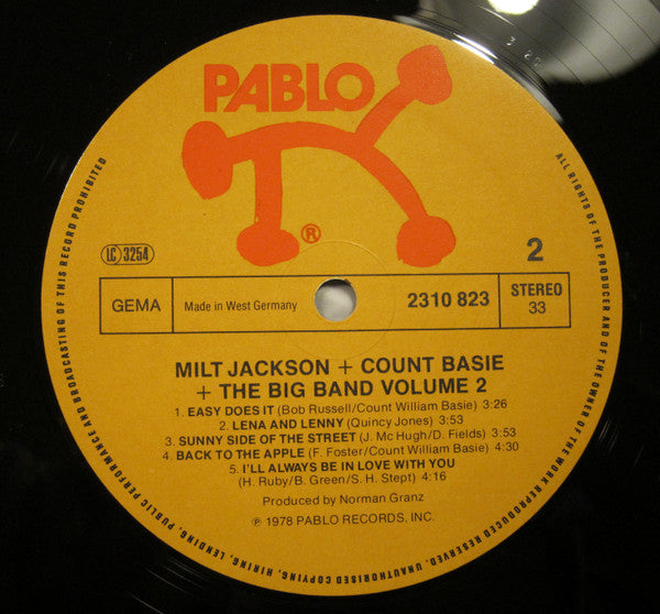 Milt Jackson + Count Basie + The Big Band Vol. 2