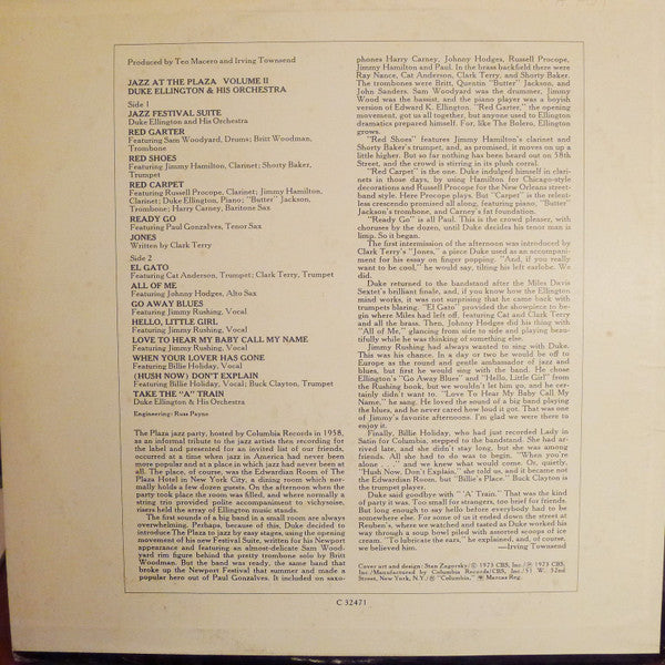 Release: Jazz At The Plaza Vol. II-Vinyl-US-1973-C 32471-1905076