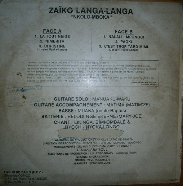 Master Release: La Tout Neige, Christine & Nalali-Mpongui by Zaiko Langa Langa