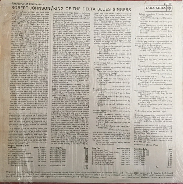 Release: King Of The Delta Blues Singers-Vinyl-US-1970-CL 1654-8403394