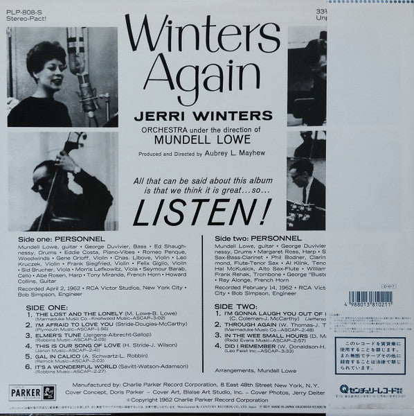 Release: Winters Again-Vinyl-Japan-1990-CEJC00153-8562114
