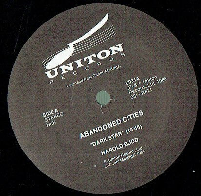 Master Release: Abandoned Cities by Harold Budd