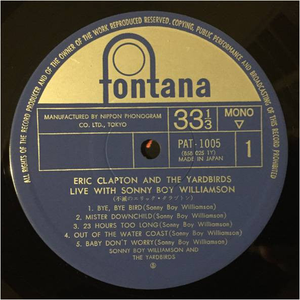 Eric Clapton And The Yardbirds Live With Sonny Boy Williamson
