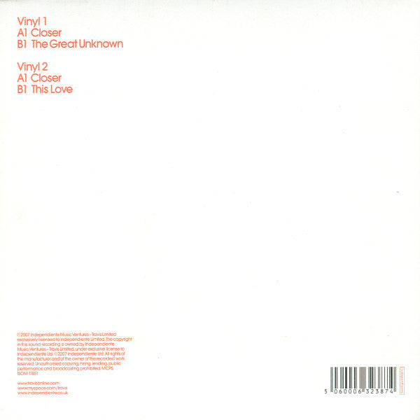 Release: Closer-Vinyl-UK-2007-ISOM 118S1, 5060006323874-1797836