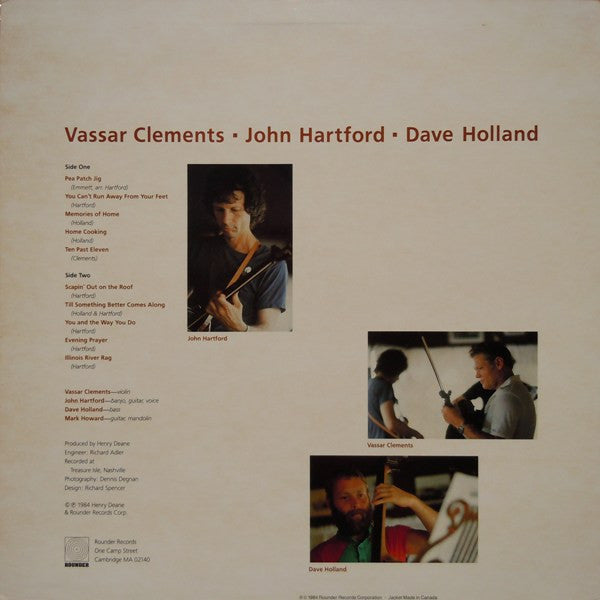 Release: Vassar Clements, John Hartford, Dave Holland-Vinyl-US-1985-0207-2745034