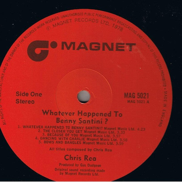 Release: Whatever Happened To Benny Santini?-Vinyl-UK-1978-MAG 5021-1636591