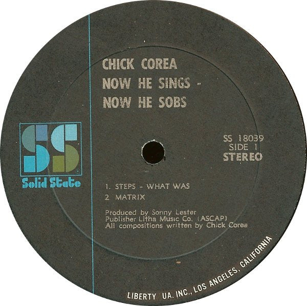 Now He Sings, Now He Sobs