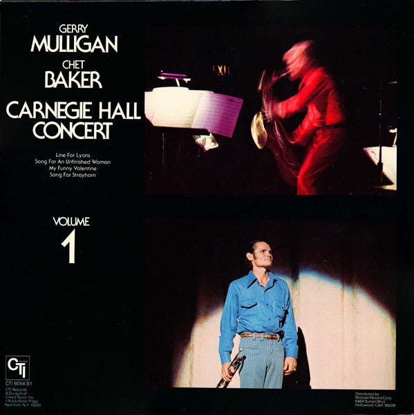 Release: Carnegie Hall Concert Volume 1-Vinyl-US-1975-CTI 6054 S1-3064156