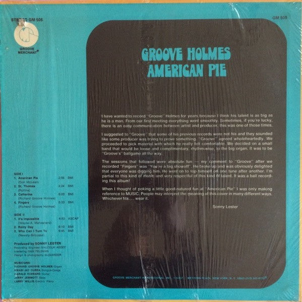 Master Release: American Pie by Richard "Groove" Holmes