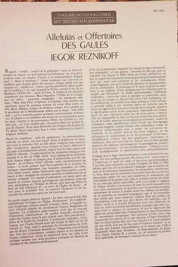 Alleluias Et Offertoires Des Gaules