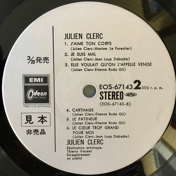 Julien Clerc (Enregistrement Public 1977)