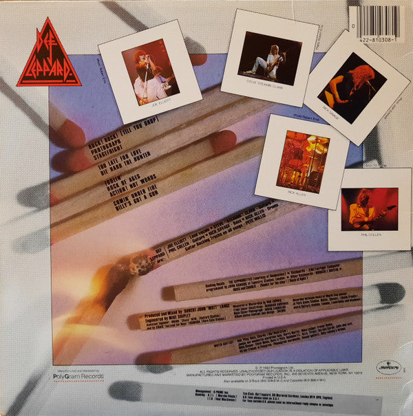 Release: Pyromania-Vinyl-US-1983-810 308-1 M-1, 422-810 308-1 M-1-14083349