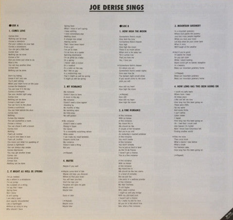Joe Derise Sings
