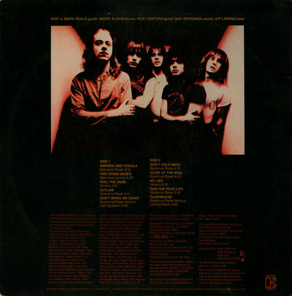 Release: Fire Down Under-Vinyl-US-1983-5E-546-11250537