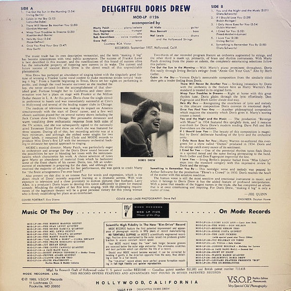 Release: Delightful Doris Drew-Vinyl-US-1989-MOD-LP 126-24431957