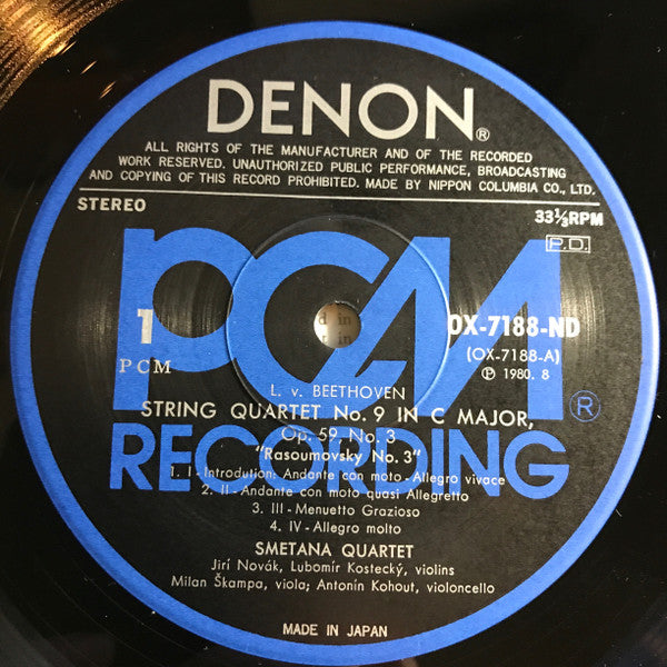 String Quartet No. 9 In C Major "Rasoumovsky No. 3", Op 59, No. 3 / String Quartet No. 10 In E-Flat Major "Harp", Op. 74