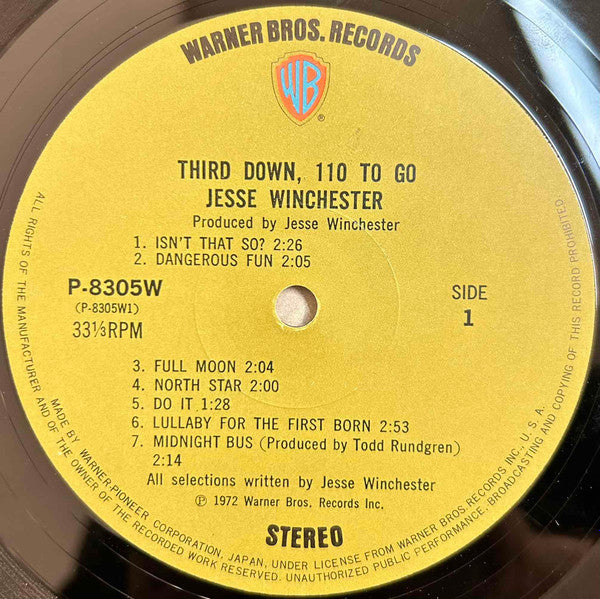 Release: Third Down, 110 To Go-Vinyl-Japan-1972-P-8305W -30029896