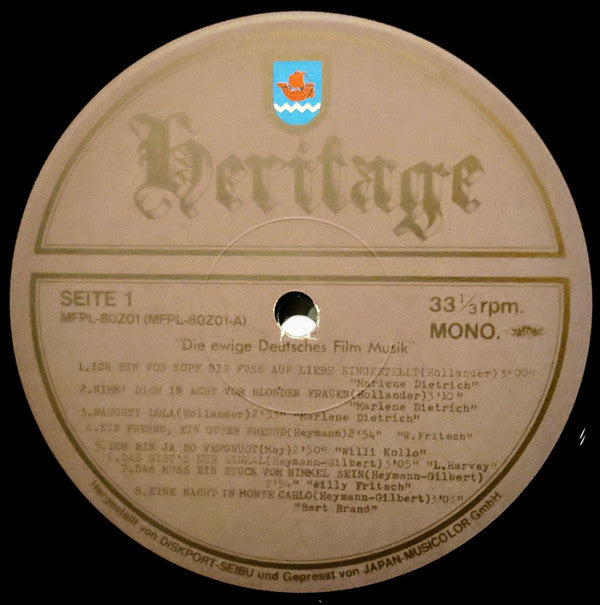 Die Ewige Deutsches Film Musik = 不滅のドイツ映画主題歌曲集