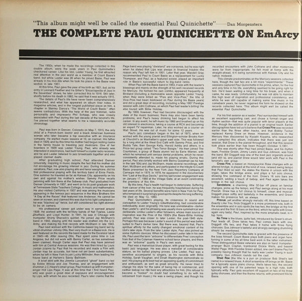 Master Release: The Complete Paul Quinichette On EmArcy by Paul Quinichette