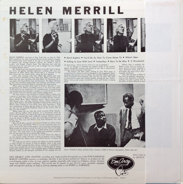 Helen Merrill = ユード・ビー・ソー・ナイス