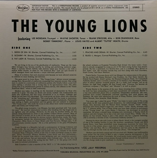 Release: The Young Lions-Vinyl-Japan-1975-JC-9-12229663