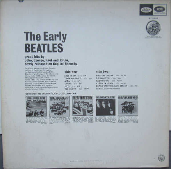 Release: The Early Beatles-Vinyl-US-1971-ST-2309, ST 2309, ST-2309, ST 2309-17771983
