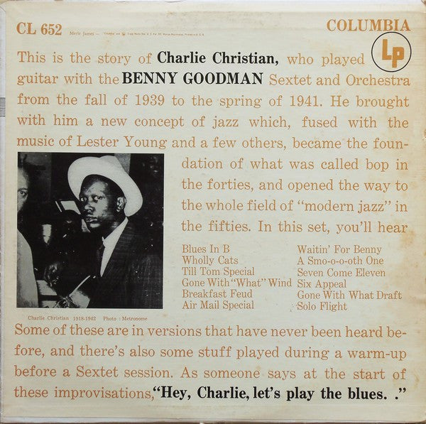 Release: With The Benny Goodman Sextet And Orchestra-Vinyl-US-None-CL 652-13454654