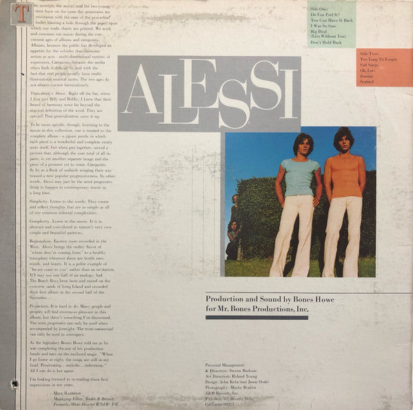 Release: Alessi-Vinyl-US-1976-SP-4608-24039863