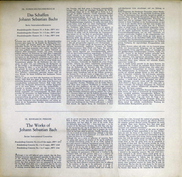 Brandenburgische Konzerte (1) (Nr. 6 B-Dur, BWV 1051 · Nr. 3 G-Dur, BWV 1048 · Nr. 1 F-Dur, BWV 1046)