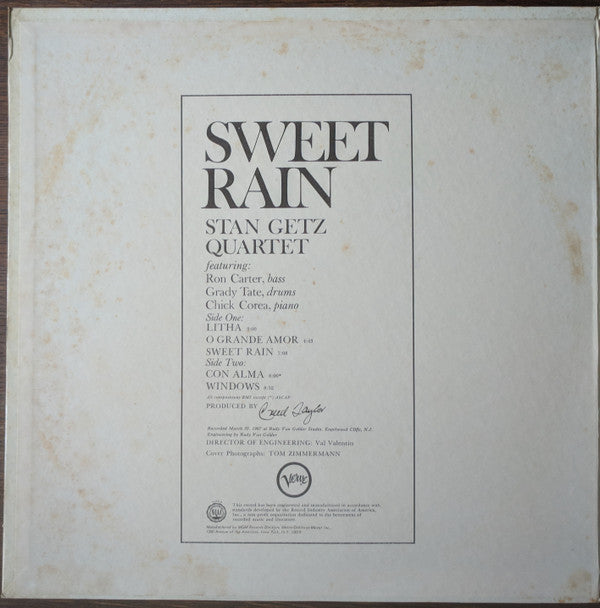 Release: Sweet Rain-Vinyl-US-1967-V6-8693, V/V6-8693-12190846