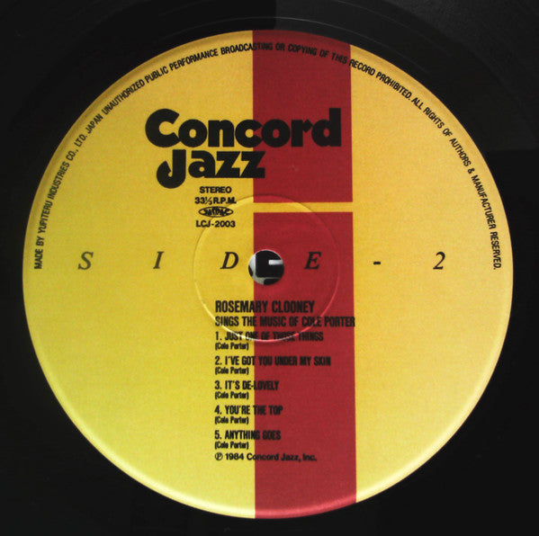 Rosemary Clooney Sings The Music Of Cole Porter