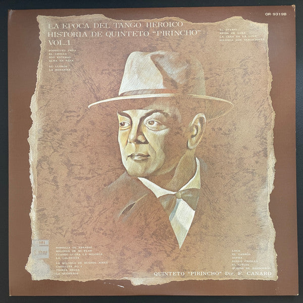 Release: La Época Del Tango Heroíco - Historia Del Quinteto "Pirincho" - Vol 1-Vinyl-Japan-None-OR-9319B-34562851