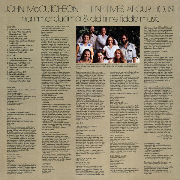 Release: Fine Times At Our House: Hammer Dulcimer & Old Time Fiddle Music-Vinyl-US-1982-GR 710-18011182