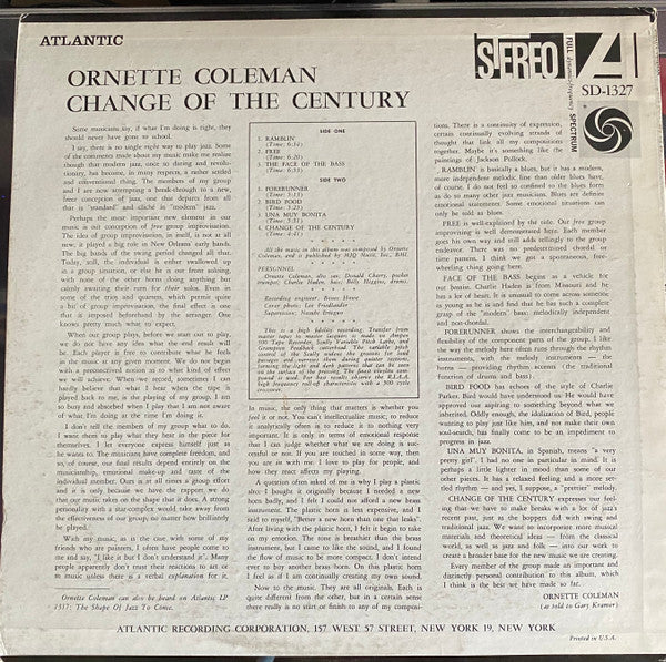 Master Release: Change Of The Century by Ornette Coleman