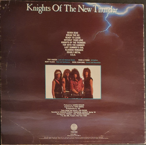Release: Knights Of The New Thunder-Vinyl-Australasia-1984-818 865-1-20754223