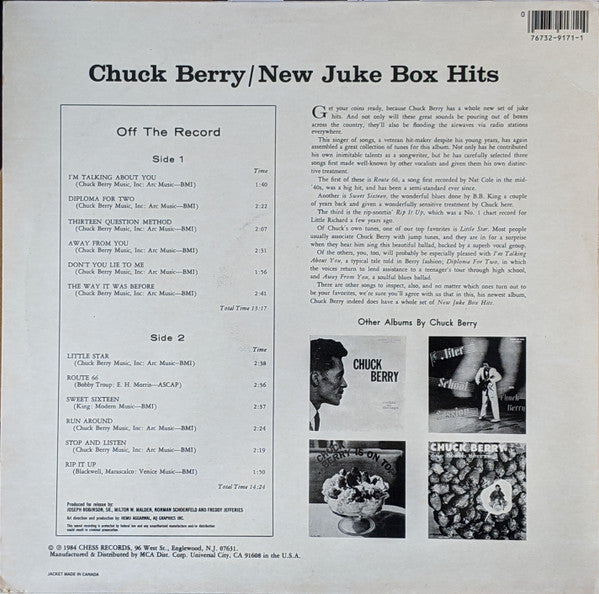 Release: New Juke Box Hits-Vinyl-US-1984-CH-9171-18951466