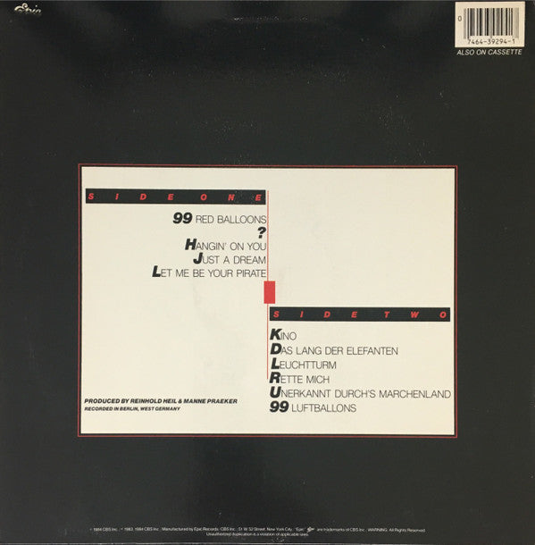 Release: Nena (International Album)-Vinyl-US-1984-BFE 39294-11660008