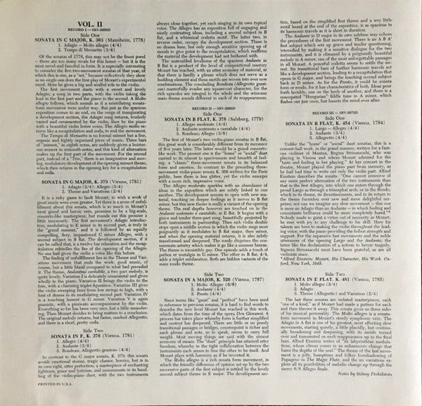 The Fifteen Sonatas For Violin And Piano  Vol. I