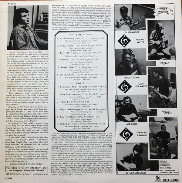 Release: Somewhere Over The Rainbow And Other Fiddle Tunes-Vinyl-Japan-1976-PA-6084-13859292