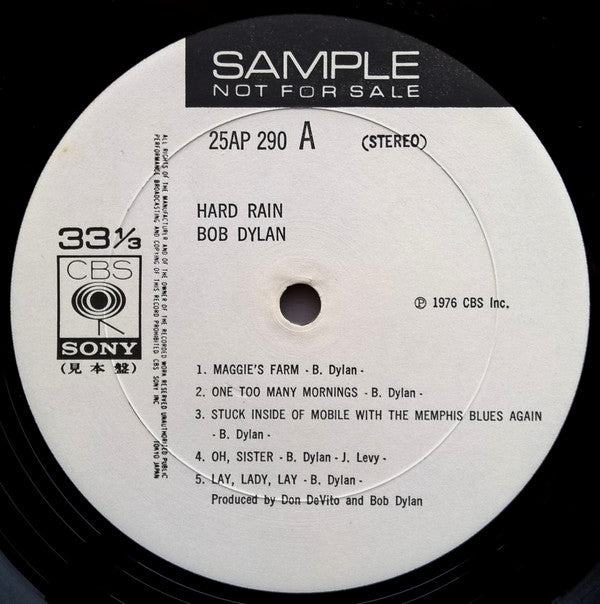 Release: Hard Rain-Vinyl-Japan-1976-25AP 290-10411279