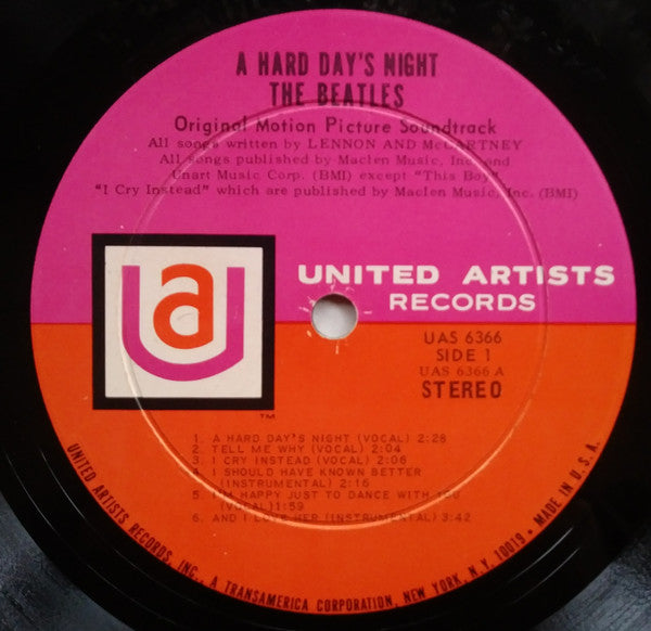 A Hard Day's Night (Original Motion Picture Sound Track)