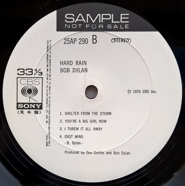 Release: Hard Rain-Vinyl-Japan-1976-25AP 290-10411279