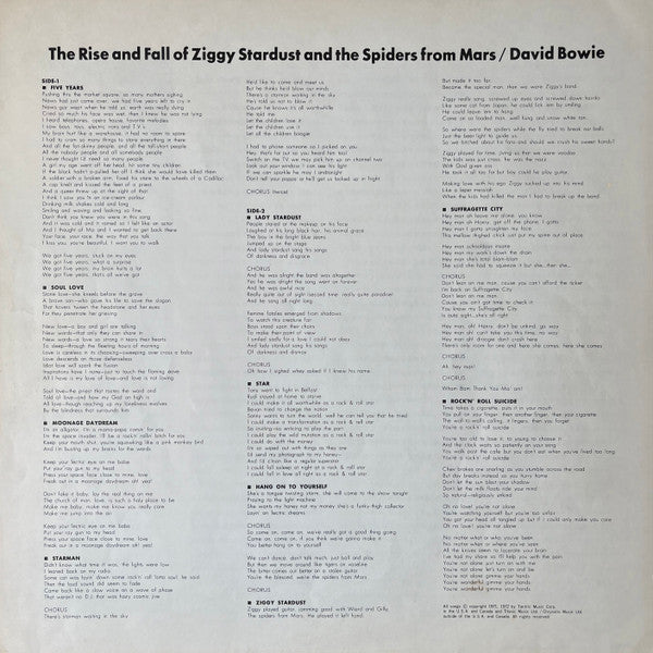 The Rise And Fall Of Ziggy Stardust And The Spiders From Mars
