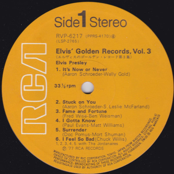 Elvis' Golden Records, Vol. 3